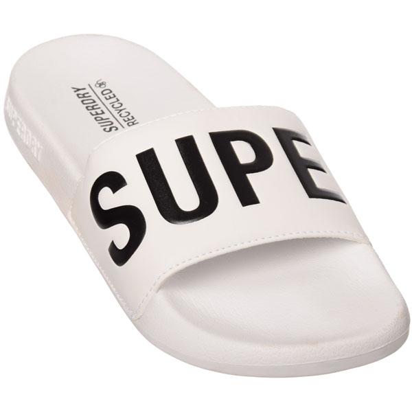 SUPERDRY Ženske sportske papuče Code Core Pool Slide bele