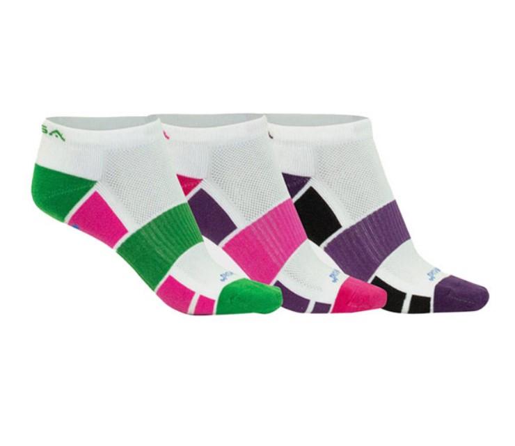 Slike GSA Ženske čarape 694 Low Cut Extra Cushioned 3/1 bele