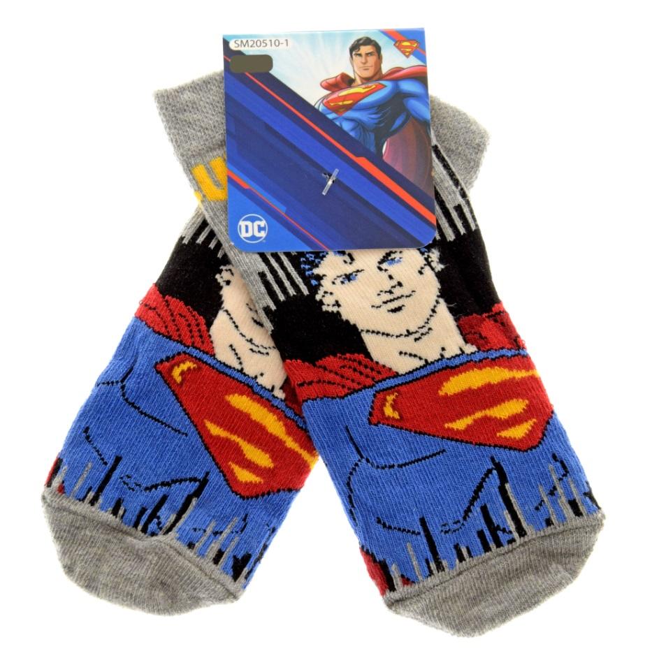 DISNEY Dečije čarape Superman sive