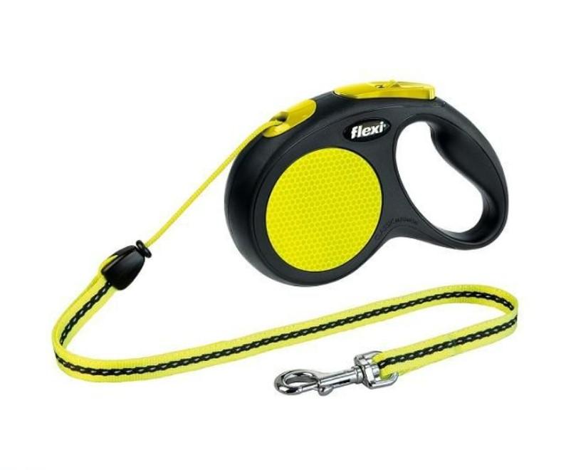 FLEXI Povodac za pse Neon Cord S 5m žuti