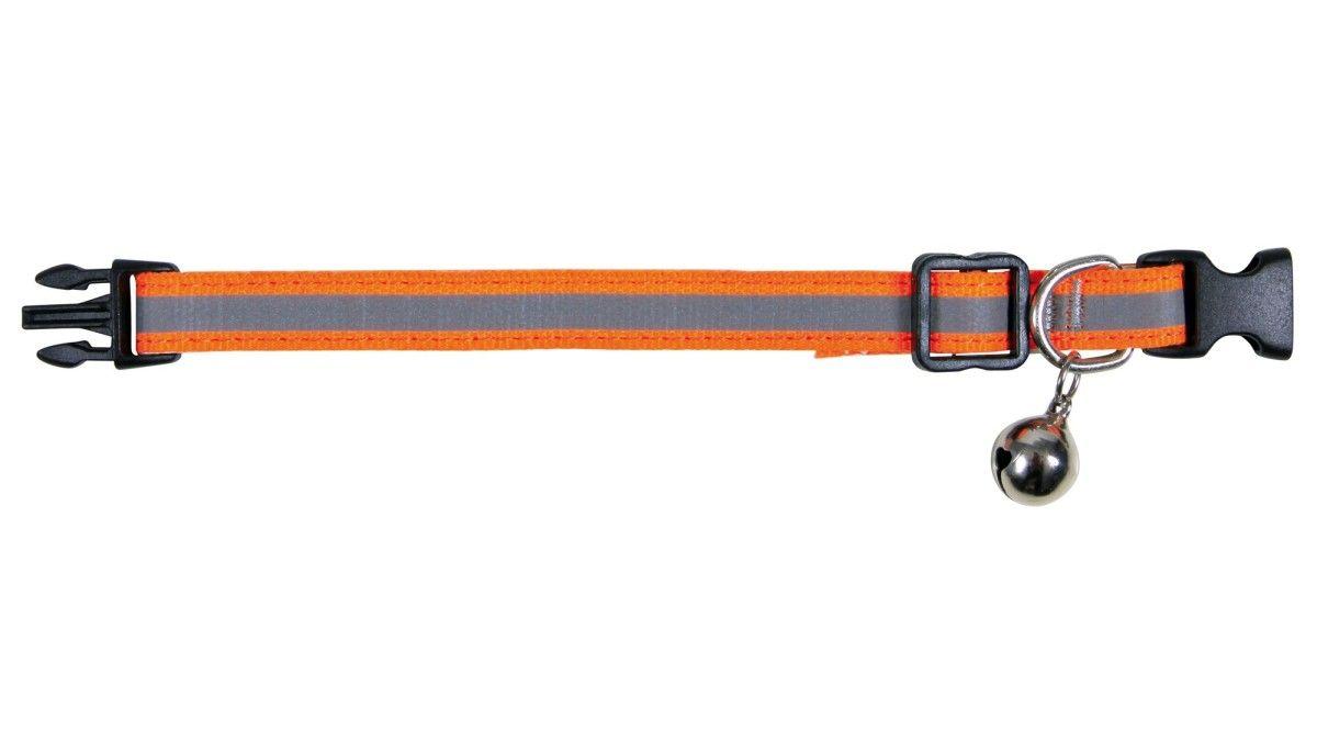 Selected image for TRIXIE Reflektujuća ogrlica za mace od najlona narandžasto-siva