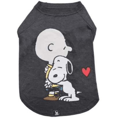 ZOOZ PETS Majica za pse Snoopy Charlie Hug M 40cm siva