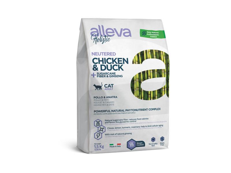 Selected image for ALLEVA Suva hrana za mačke Holistic Adult Cat piletina i pačetina sa aloe verom i žen šenom 1.5kg