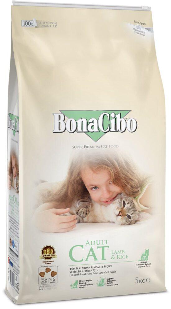 Selected image for BONACIBO Suva hrana za odrasla mačka Super Premium jagnjetina i pirinač 5kg