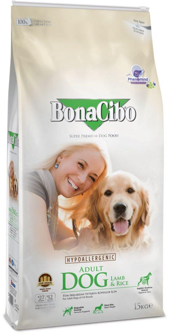 Selected image for BONACIBO Suva hrana za odrasle pse Super Premium jagnjetina i pirinač 15kg