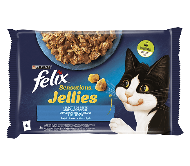 FELIX Žele za mačke sa lososom i pastrmkom Sensation 85g 4/1