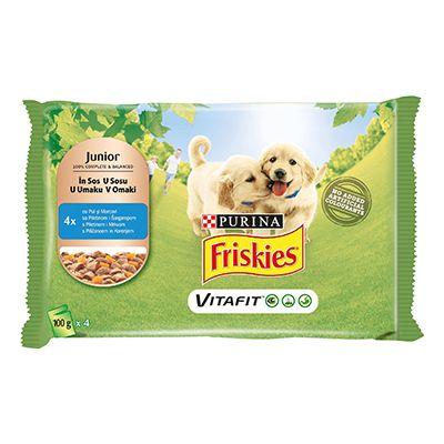 Selected image for Friskies Dog Junior Sos Piletina&Sargarepa 4x100g