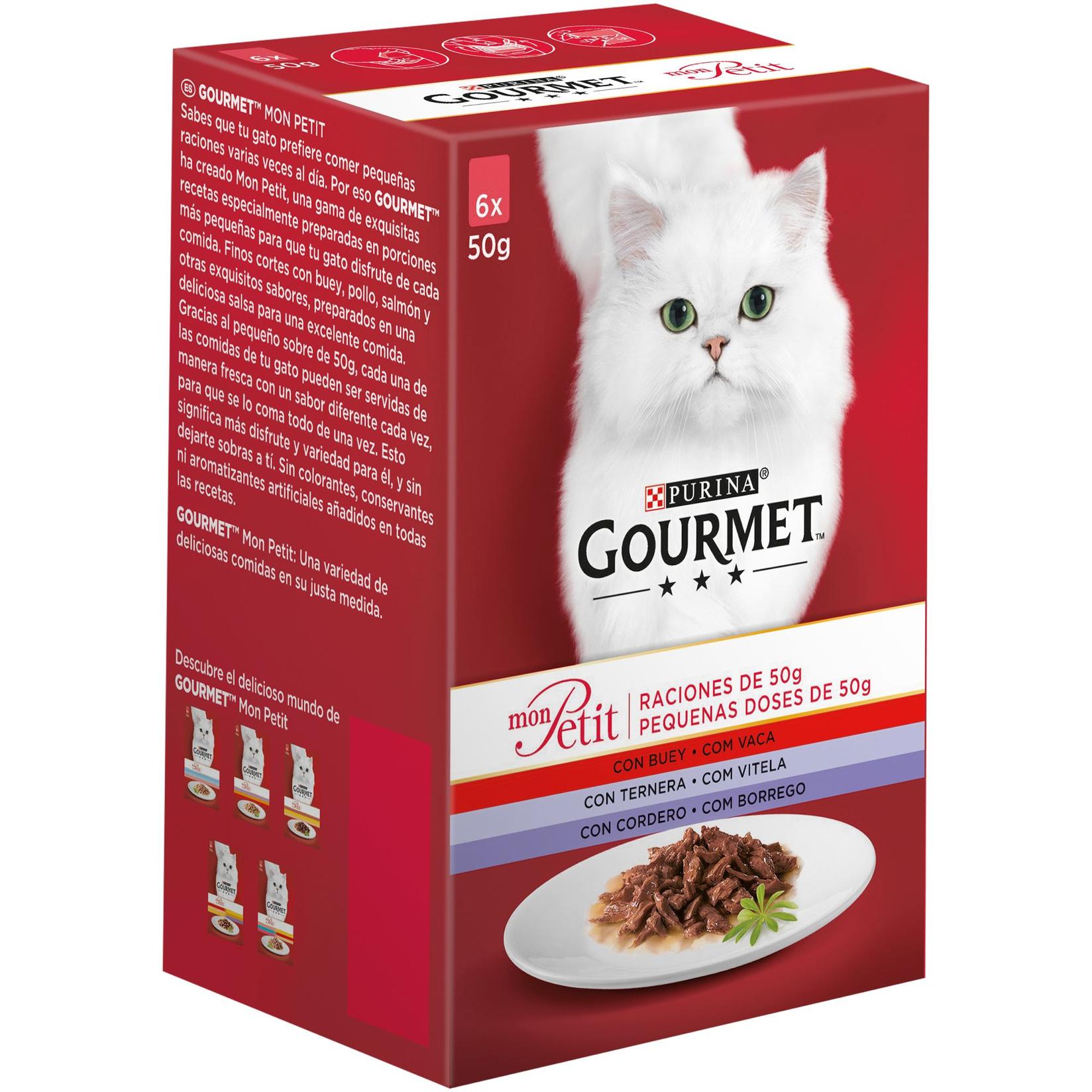 GOURMET Hrana za mačke Mon Petit govedina 6x50g