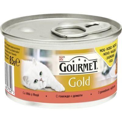 Selected image for GOURMET Sos za mačke Gold Savoury Cake govedina i paradajz 85g