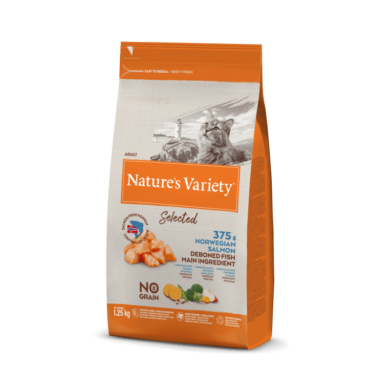 NATURES VARIETY Hrana za mačke sa lososom Selected Adult 1.25kg