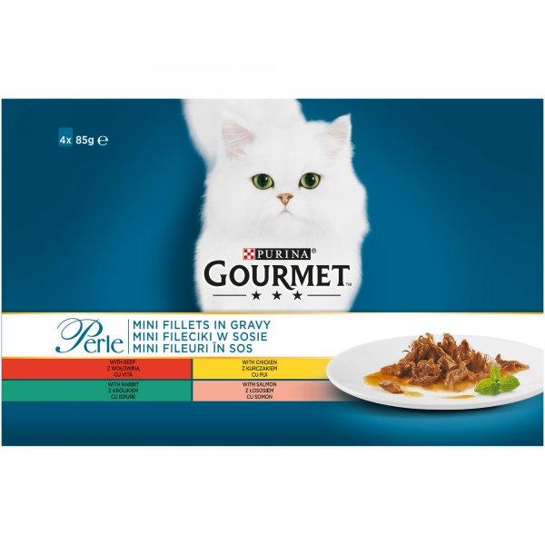 PURINA GOURMET PERLE Vlažna hrana za mačke - Multipack govedina 4x85g