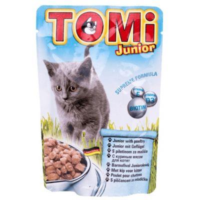 TOMI Vlažna hrana za mačke - Živina100g