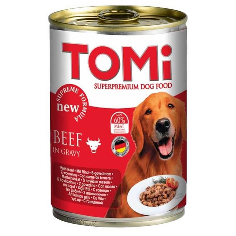 TOMI Vlažna hrana za pse u konzervi - Govedina 400g