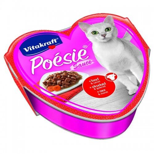 VITAKRAFT Vlažna hrana za mačke sa govedinom i šargarepom u sosu Poesie 85g