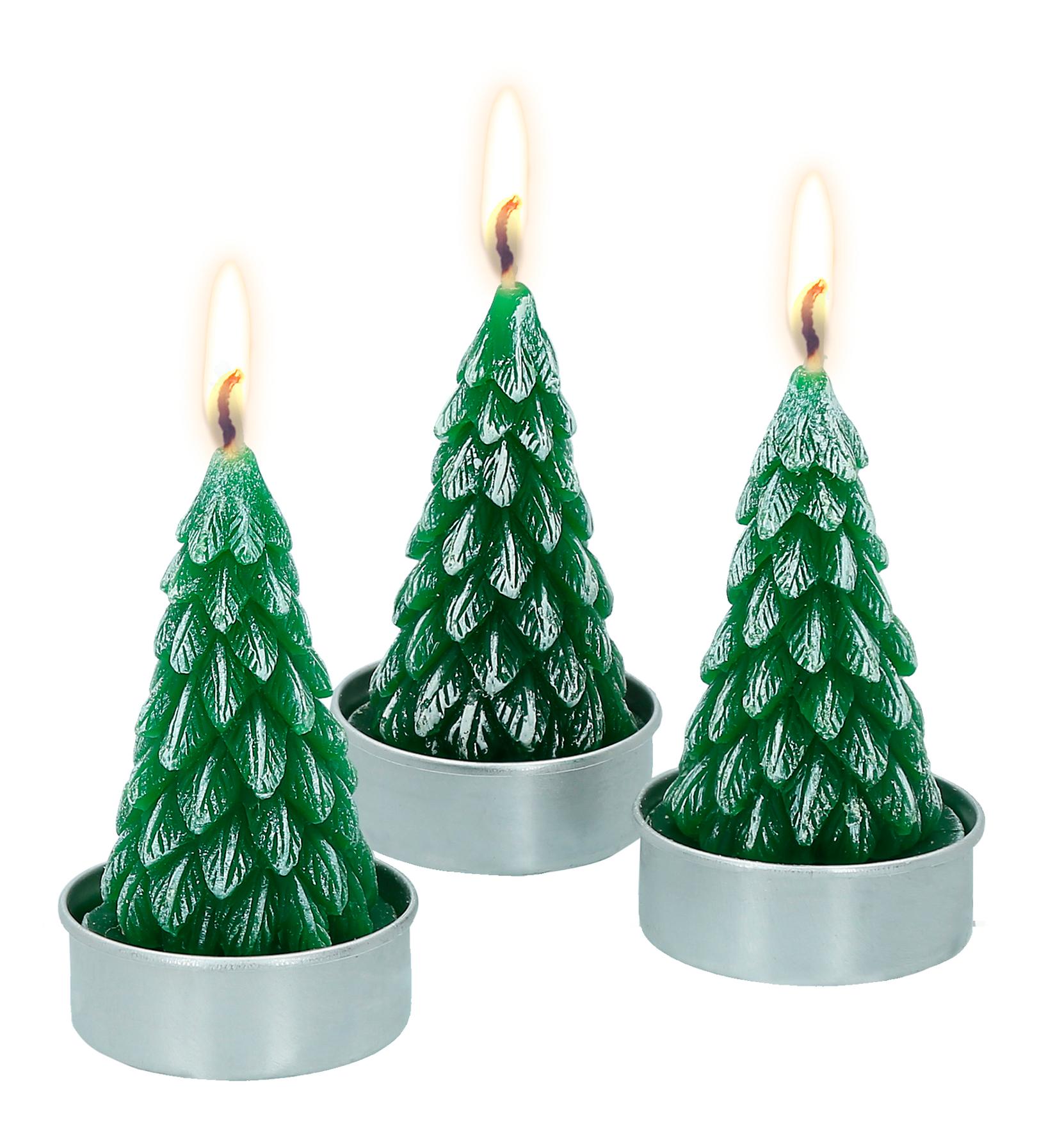 AMBIENTS Set od 3 sveće u obliku jelke
