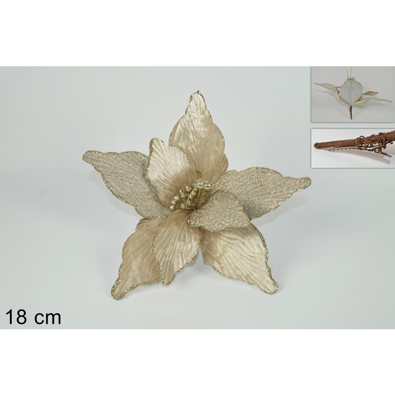 Selected image for Dekorativni cvet 18cm RO008329C bež