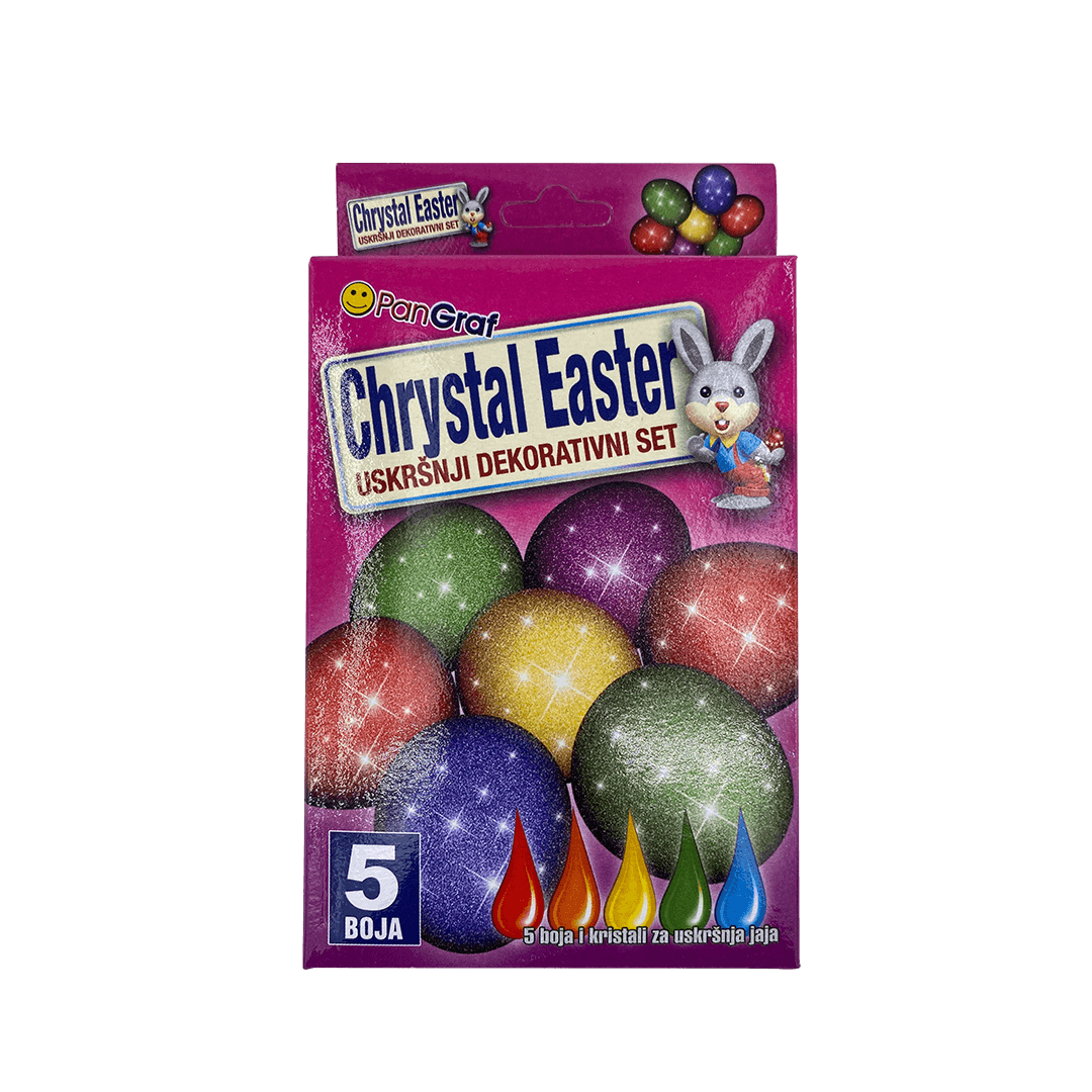 Tečna boja za uskršnja jaja 5/1 + kesica kristala 2/1
