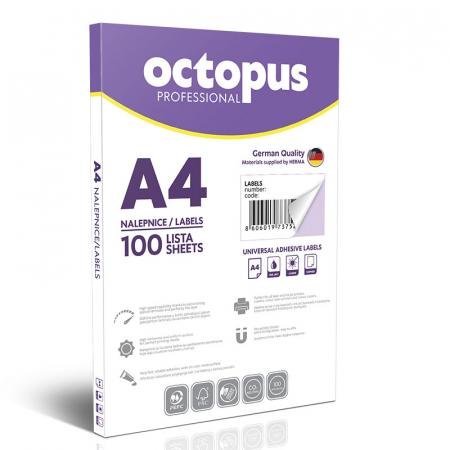 OCTOPUS Nalepnice A4 105X148.5 100/1 UNL-0224