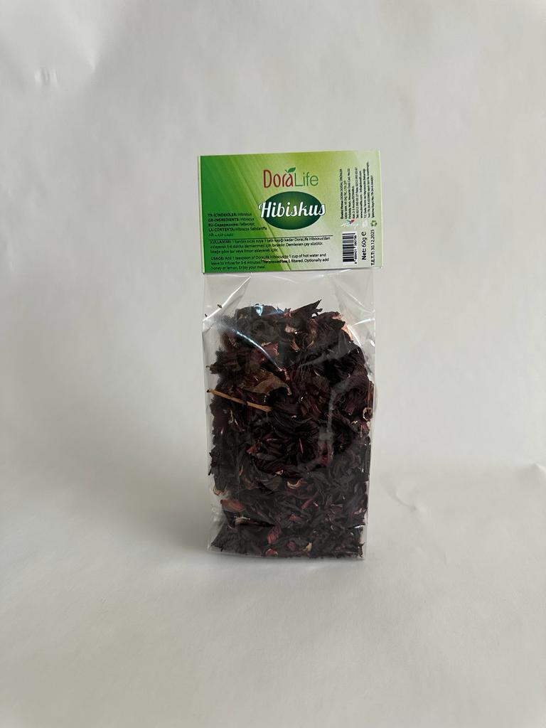 DORALIFE Aromatizovana mešavina biljnog čaja sa aromom hibiskusa 60g