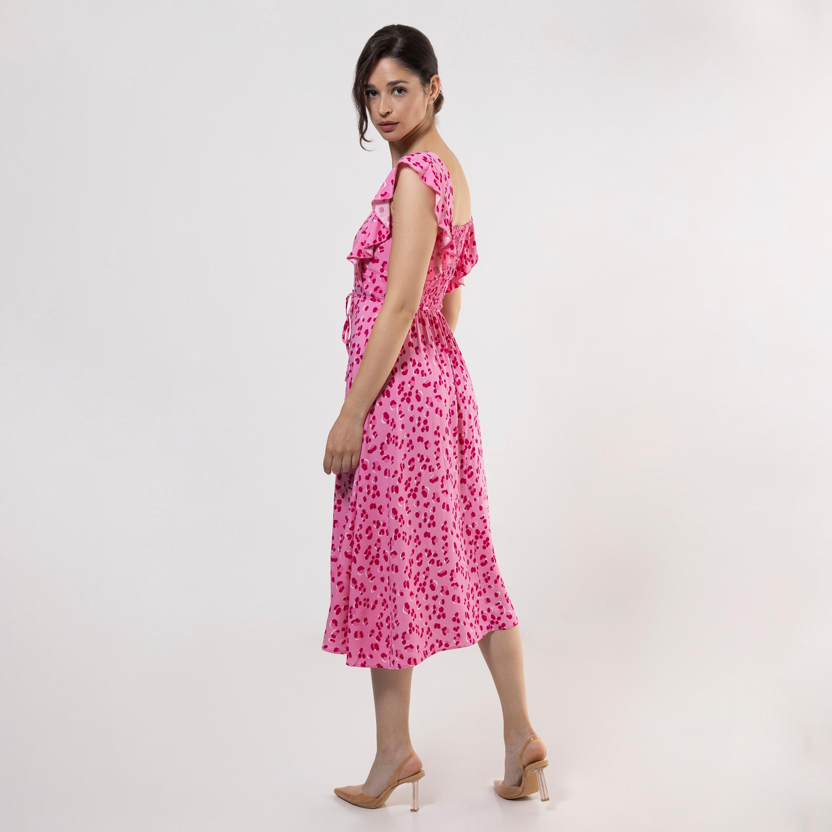 Selected image for FAME Ženska haljina sa karner rukavima roze