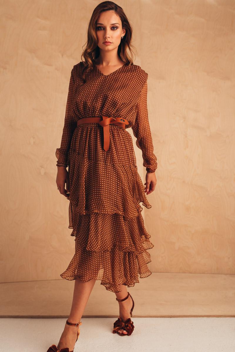 Selected image for MIONE Ženska haljina od muslin svile narandžasta