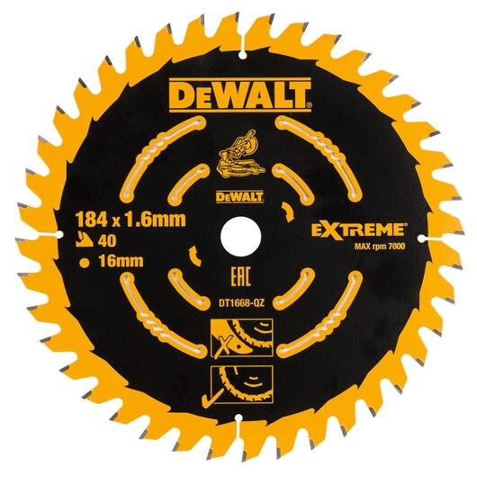 DEWALT List kružne testere DT1668 Extreme 184mm 40T narandžasti