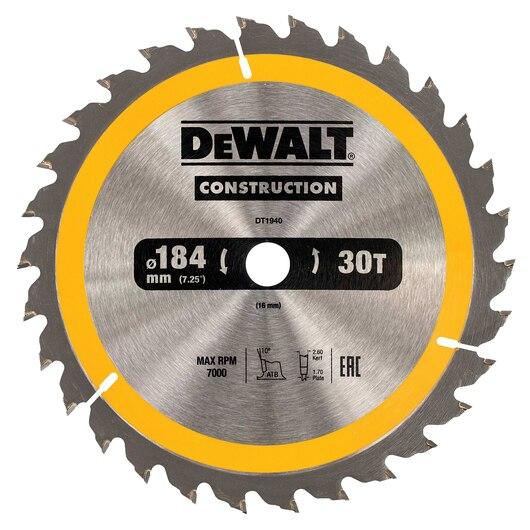 DEWALT List kružne testere za građevinske materijale DT1940 184 mm 30T