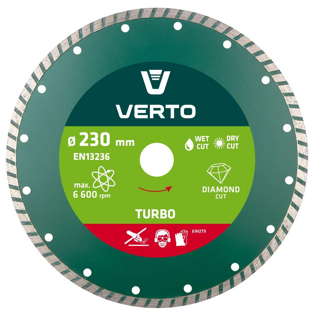 VERTO Dijamantski disk za brusilice "Turbo" Premium