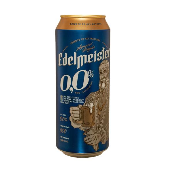 Selected image for EDELMEISTER Bezalkoholno pivo 0.0% 0.5l Can