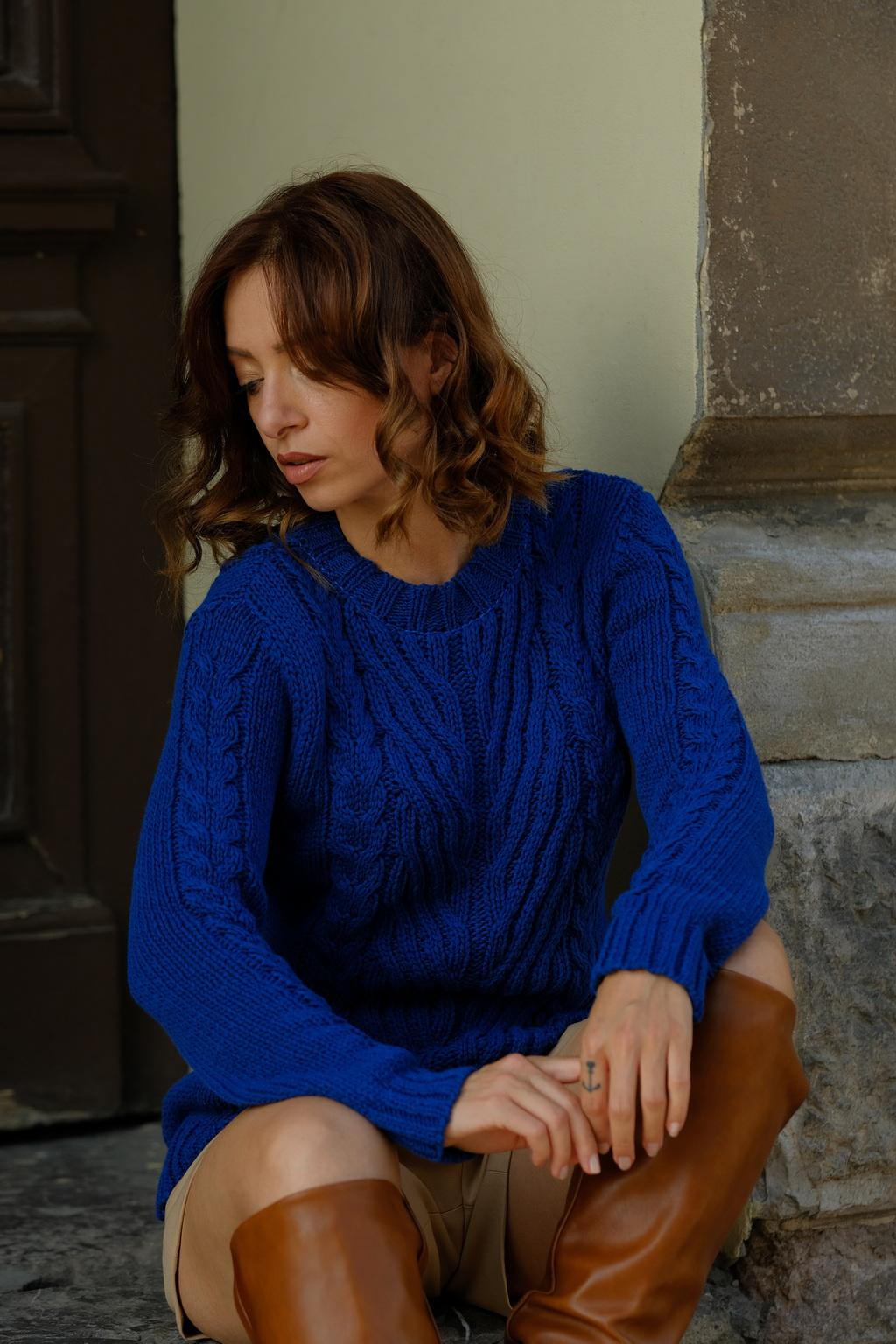 EDI Ženski džemper plavi