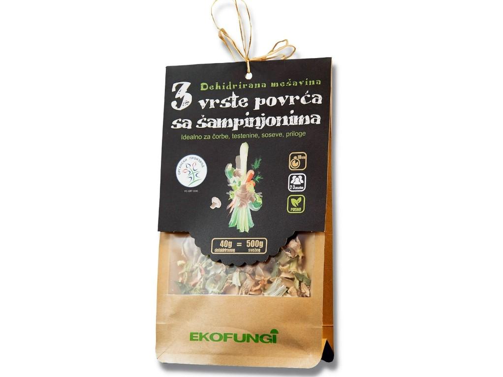 EKOFUNGI Consomme Mix Organski šampinjoni sa povrćem bez glutena 40g