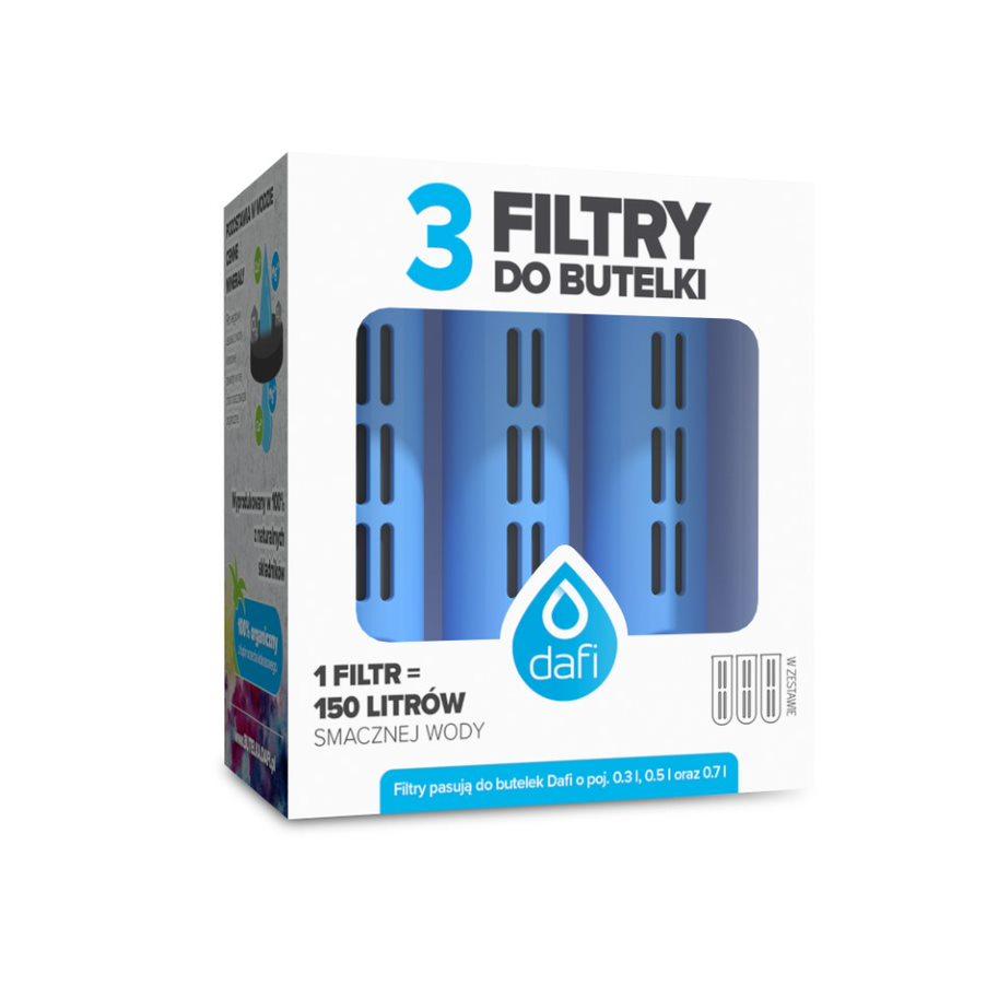 DAFI Filteri za flašicu koja filtrira vodu plavi 3/1