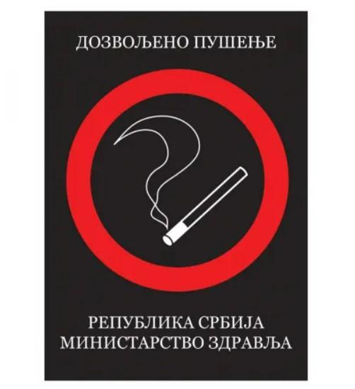 OCTOPUS Nalepnica Dozvoljeno pušenje A4 3/1 UNL-1853 crna