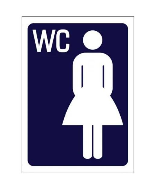 OCTOPUS Nalepnica Toalet ženski A7 4/1 UNL-1845 crna
