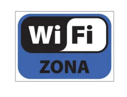 OCTOPUS Nalepnica Wi-Fi zona A7 4/1 UNL-1846 plava