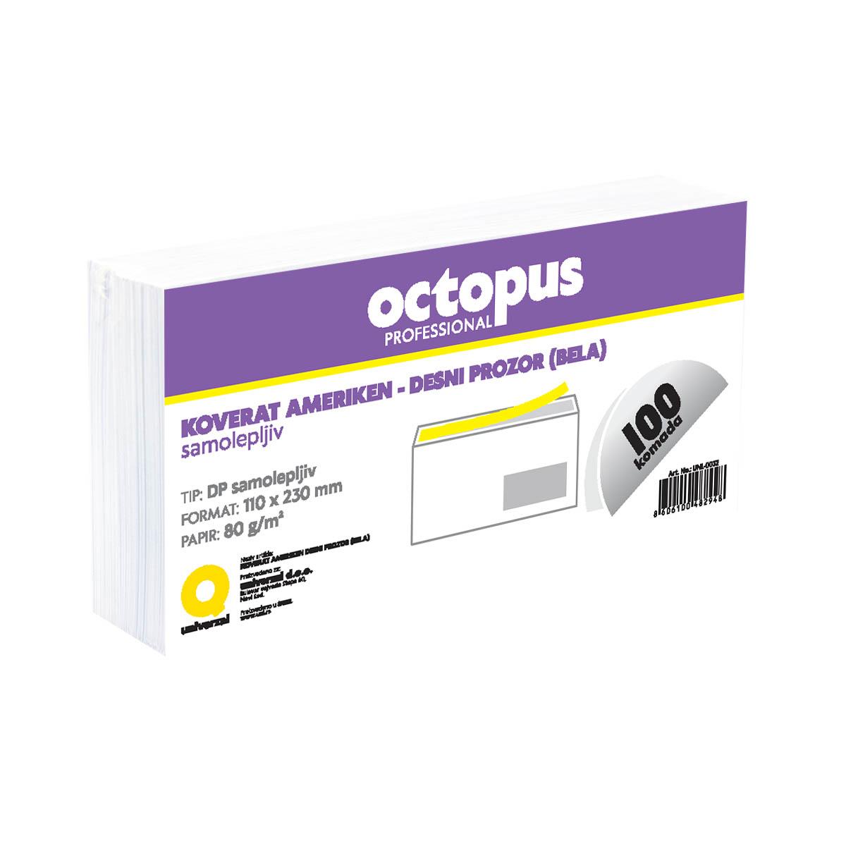 OCTOPUS Koverat desni prozor ameriken 100/1 samolepljivi UNL-0032