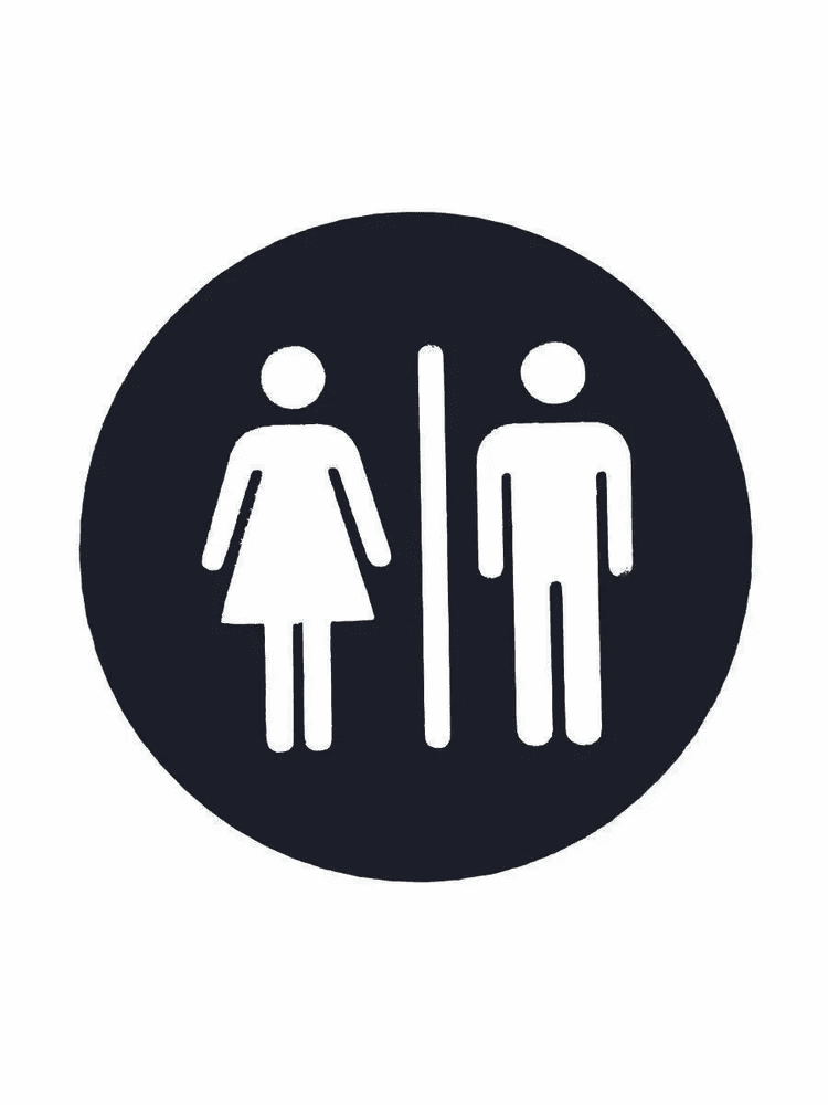 Slike EPIC PRODUCTION Znak za toalet muško-ženski crni