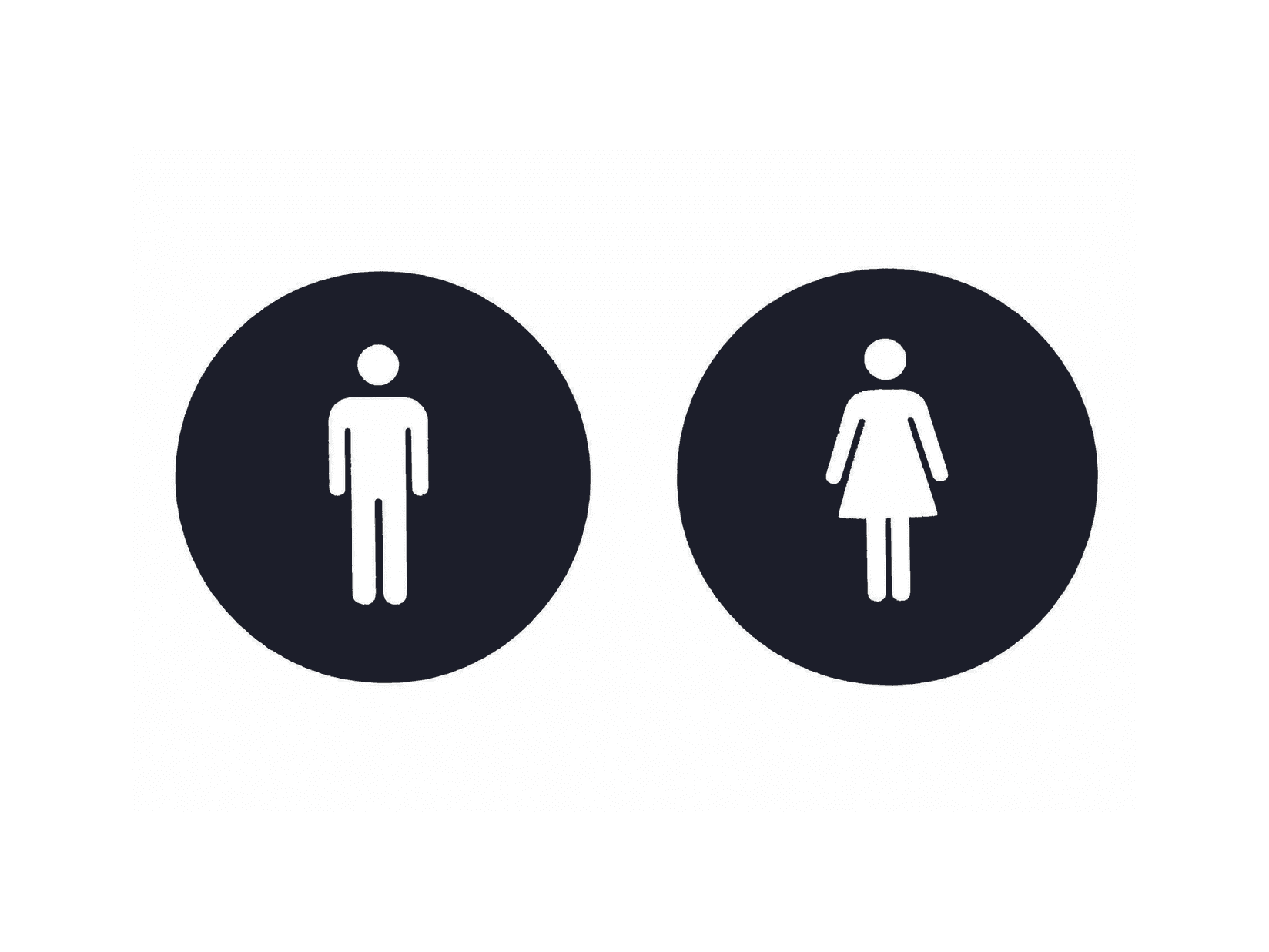 Slike EPIC PRODUCTION Znak za toalet muški i ženski 2/1 crni
