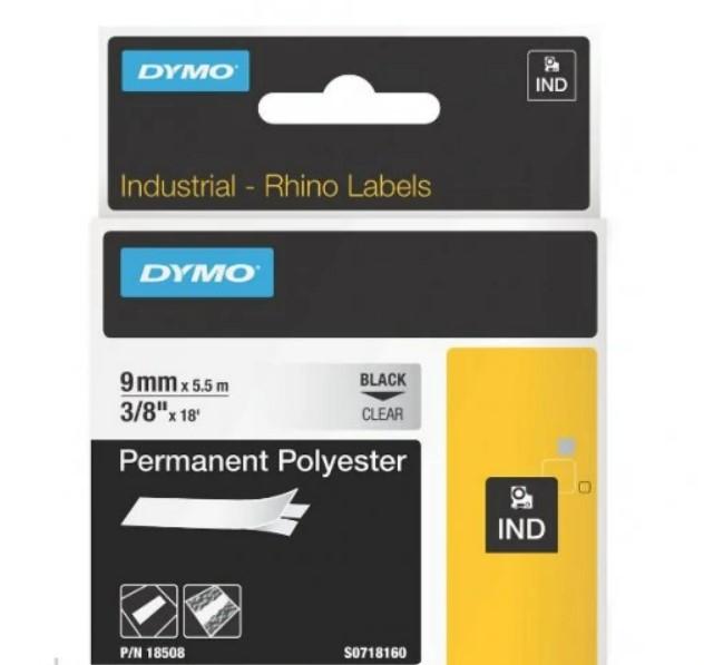 Selected image for DYMO Traka providna sa crnim tekstom IND Poliester 9mmx5.5m