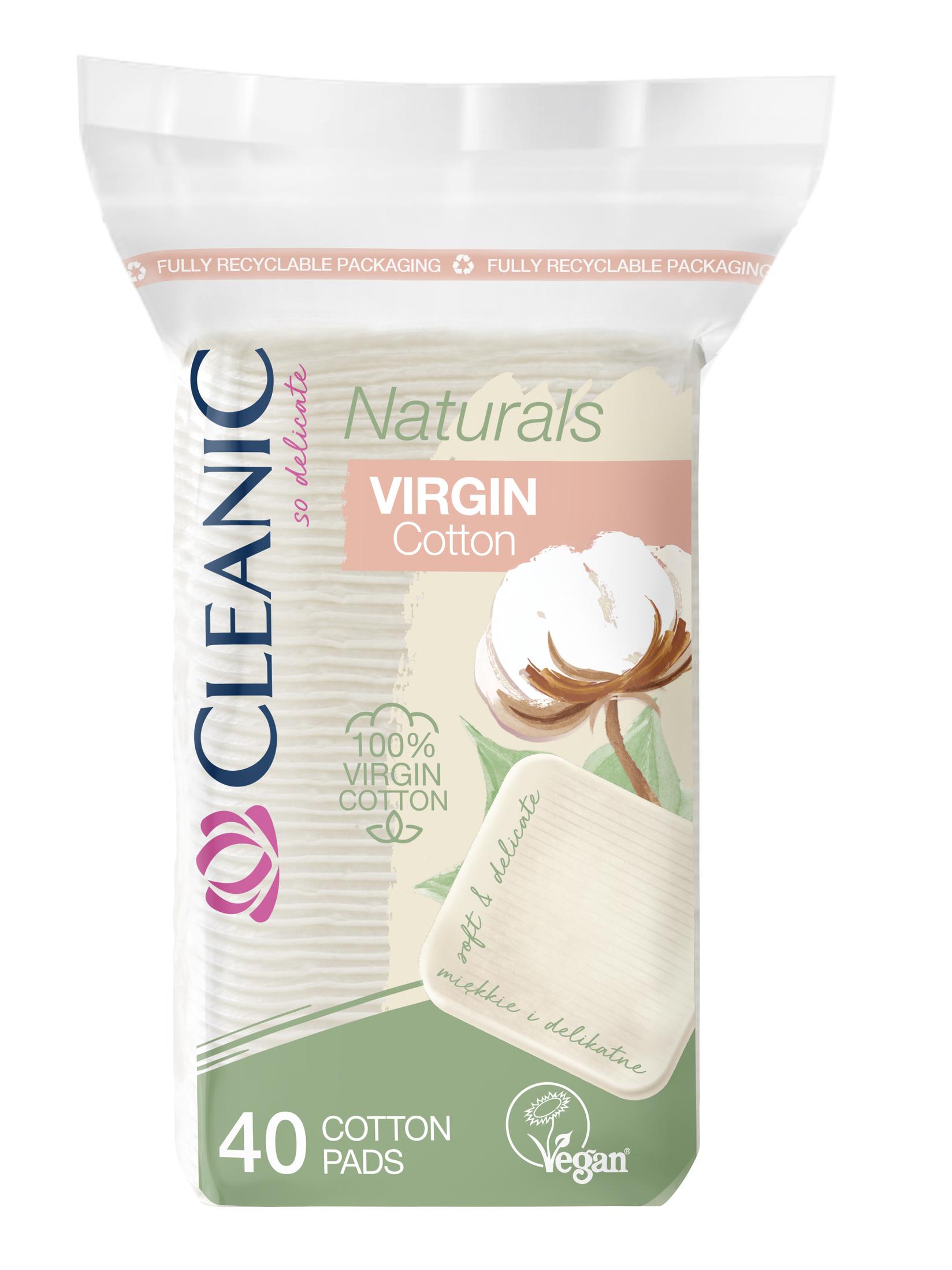 Selected image for CLEANIC Blazinice Naturals Virgin 40 komada