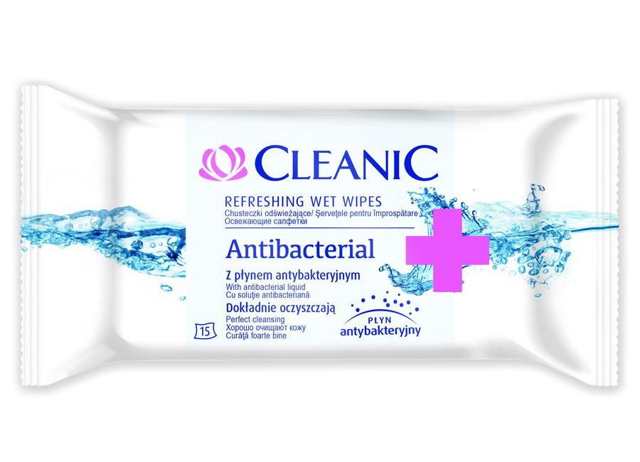 CLEANIC Vlažne antibakterijske maramice 15 komada