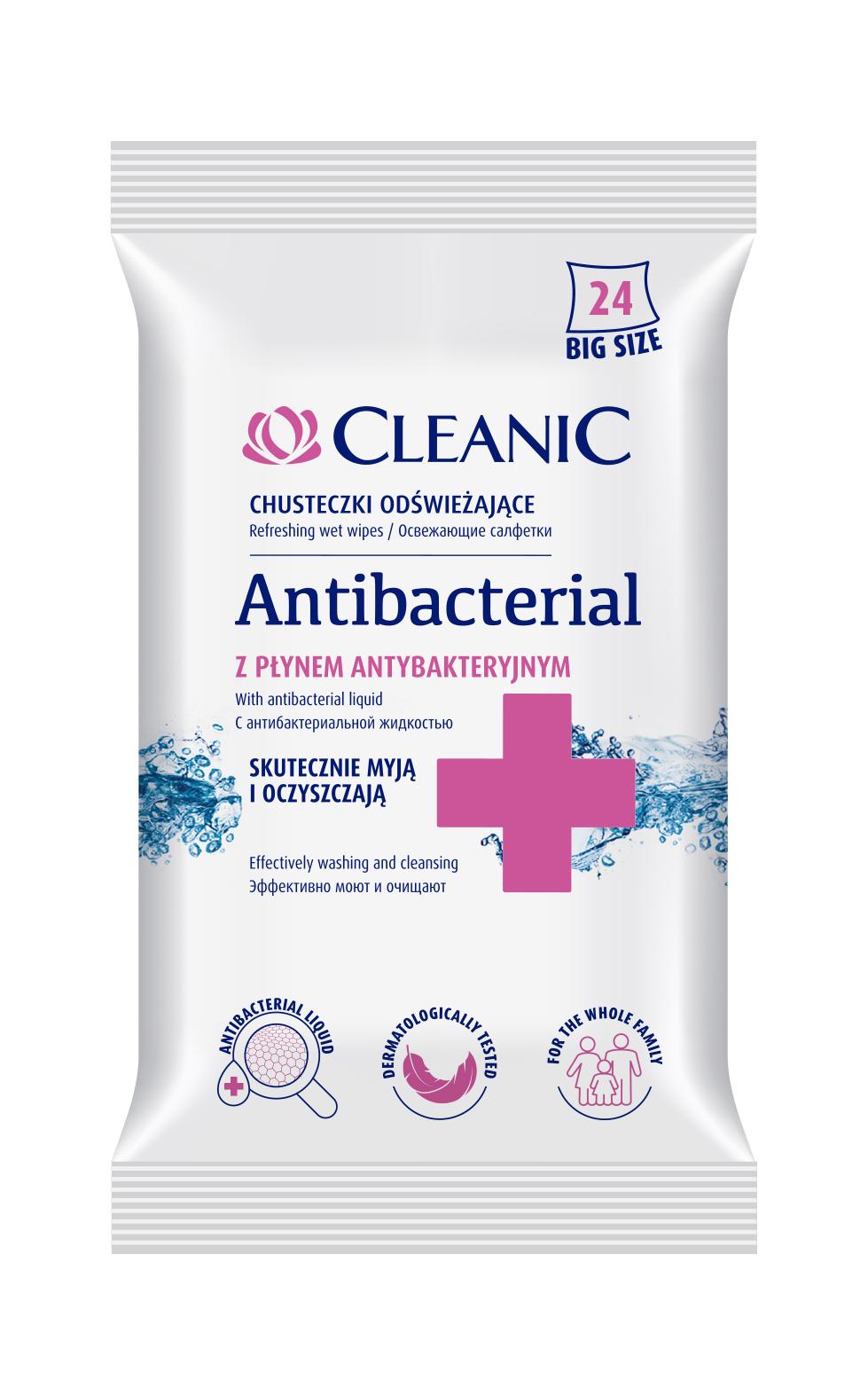 CLEANIC Vlažne antibakterijske maramice 24 komada