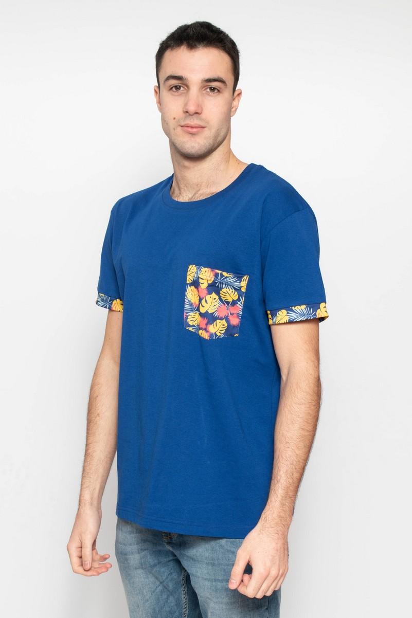 Slike RUSH Muška majica sa subli džepom plava