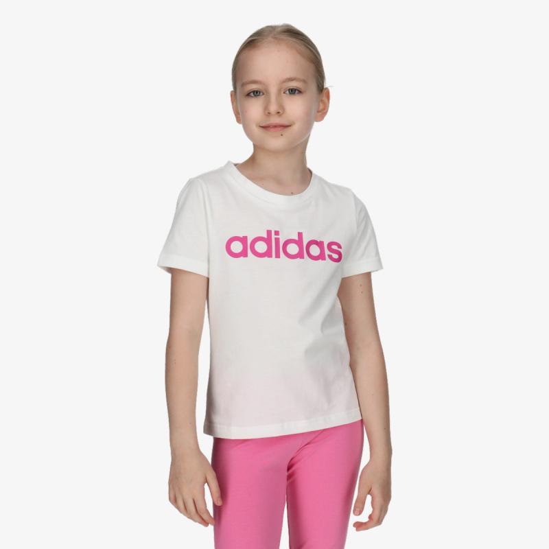 Selected image for ADIDAS Majica za devojčice G ESS LIN T IC3150 roze-bela