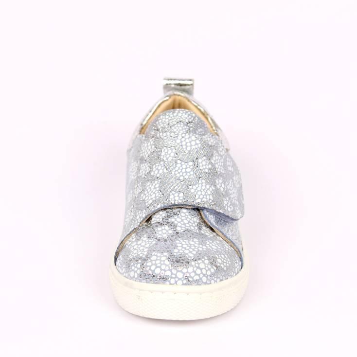Selected image for Bebbini Kožne srebrne cipelice sa čičkom
