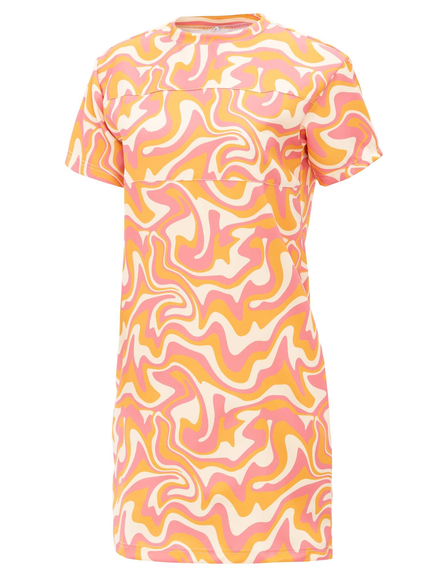 BRILLE Ženska haljina CLASSIC MIX SD240101 narandžasto-roze