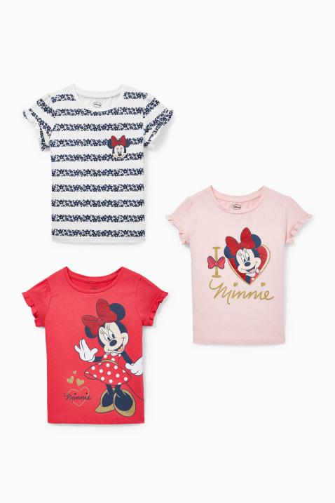 C&A Majice na kratke rukave za devojčice, Minnie Mouse, Set od 3, Višebojne
