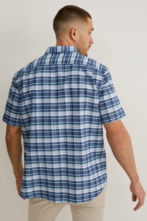 Selected image for C&A Muška košulja na kratak rukav, Karirana, Regular Fit, Plava