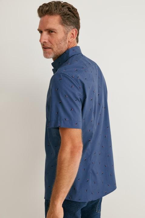 Selected image for C&A Muška košulja na kratak rukav, Toucan motiv, Slim Fit, Plava