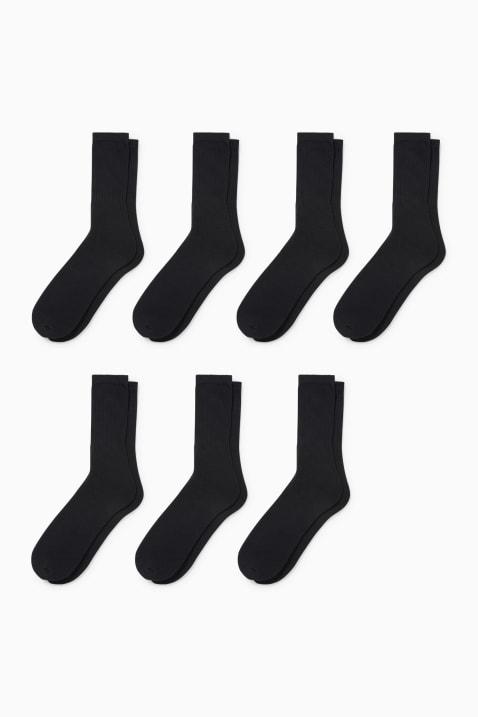 C&A Muške čarape, Set od 7, Crne
